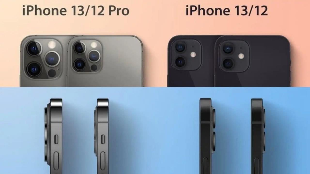 iPhone 13 vs. iPhone 12 camera bumps. MacRumors