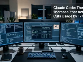 A professional developer workstation displaying Claude Code resource allocation on screen.