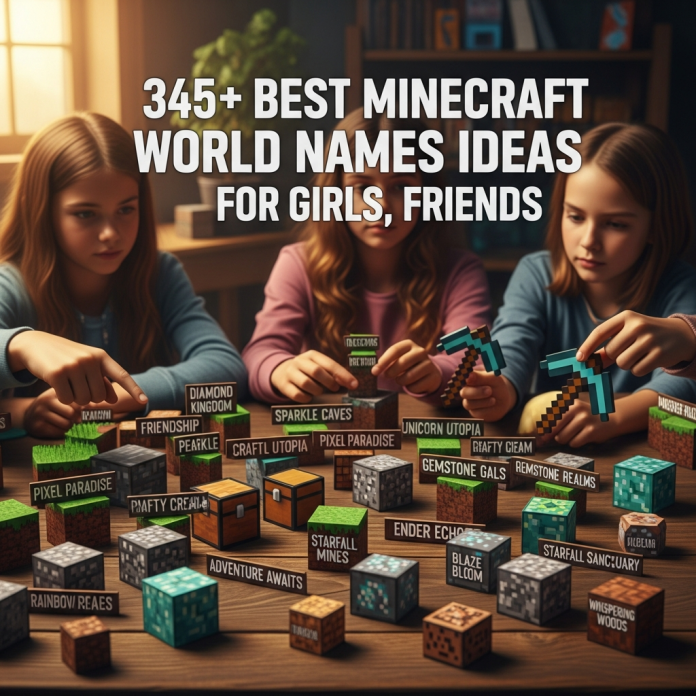 345+ Best Minecraft World Names Ideas for Girls, Friends