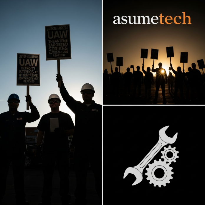 United Auto Workers Union Threatens Targeted Strikes at Detroit Automakers if Tentative Contracts Not Reached