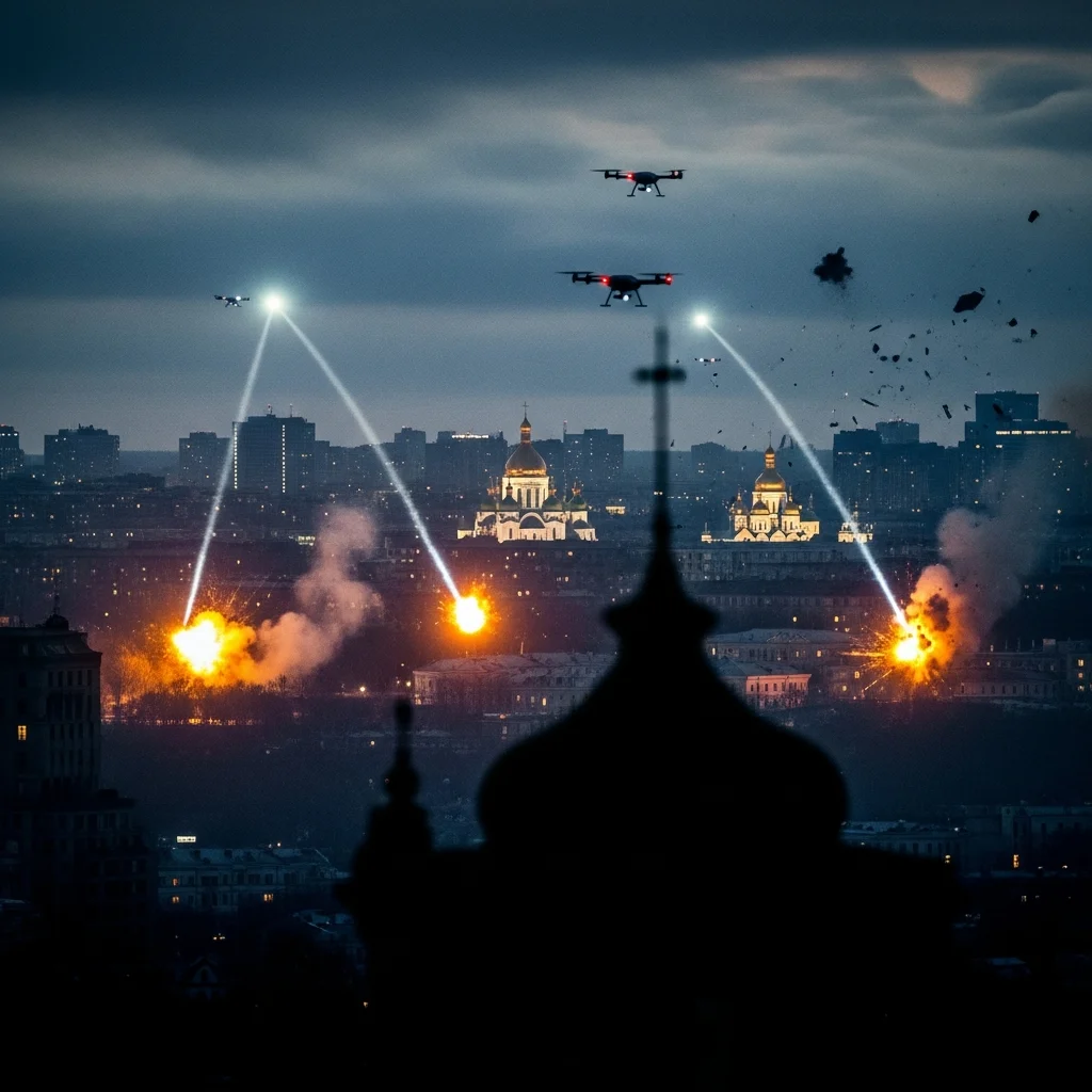 Russia Launches Overnight Drone Attack on Kyiv: Ukrainian Military Officials Russia Launches Overnight Drone Attack on Kyiv: Ukrainian Military Officials