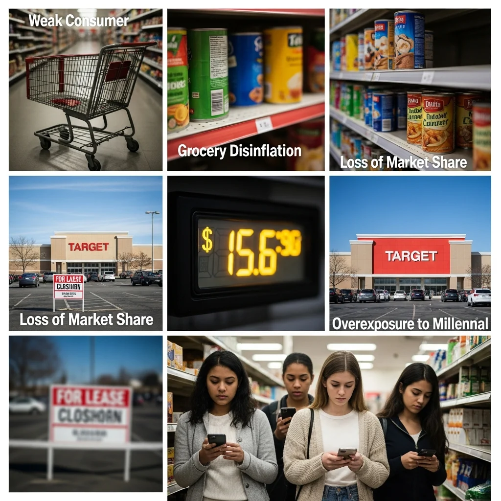 JPMorgan Downgrades Target, Citing Weak Consumer, Grocery Disinflation, Loss of Market Share, and Overexposure to Millennial Customers JPMorgan Downgrades Target, Citing Weak Consumer, Grocery Disinflation, Loss of Market Share, and Overexposure to Millennial Customers