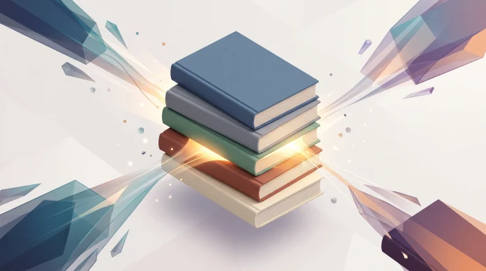 anthropic-settlement-dispute Conceptual illustration of books being claimed by multiple parties