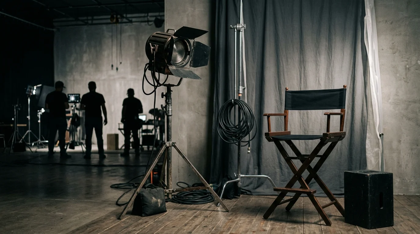 Abstract film set equipment representing a casting search.