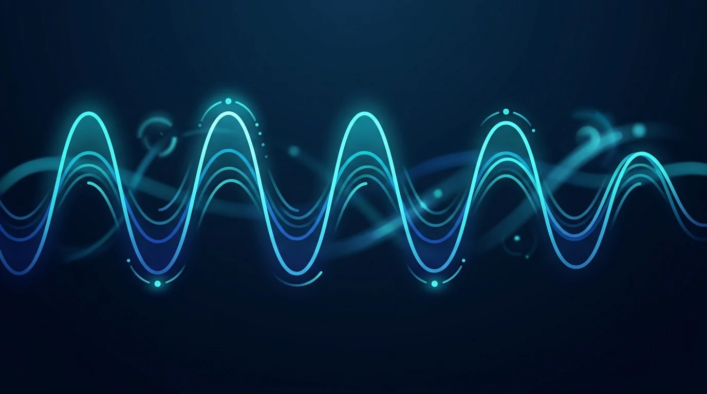 Stylized graphic of respiratory wave patterns.