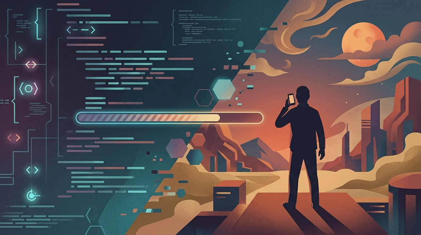 A conceptual image showing the bridge between C# programming and video game interaction.