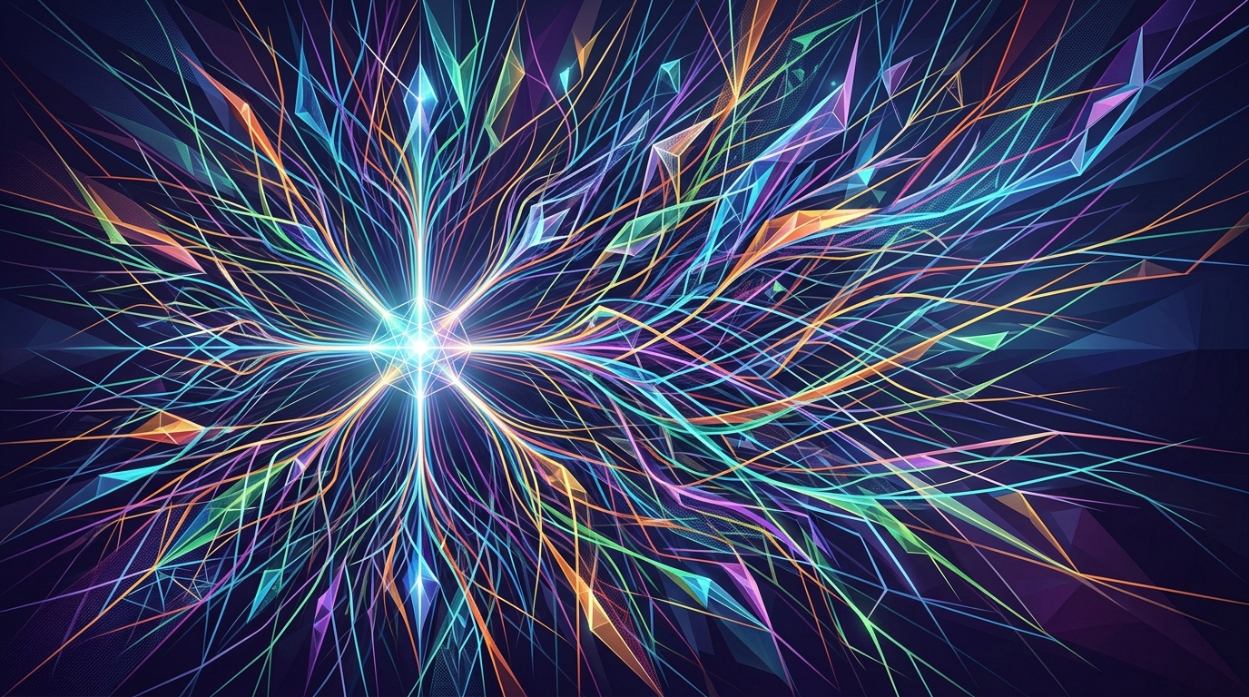 Abstract visualization of individual choice pathways.