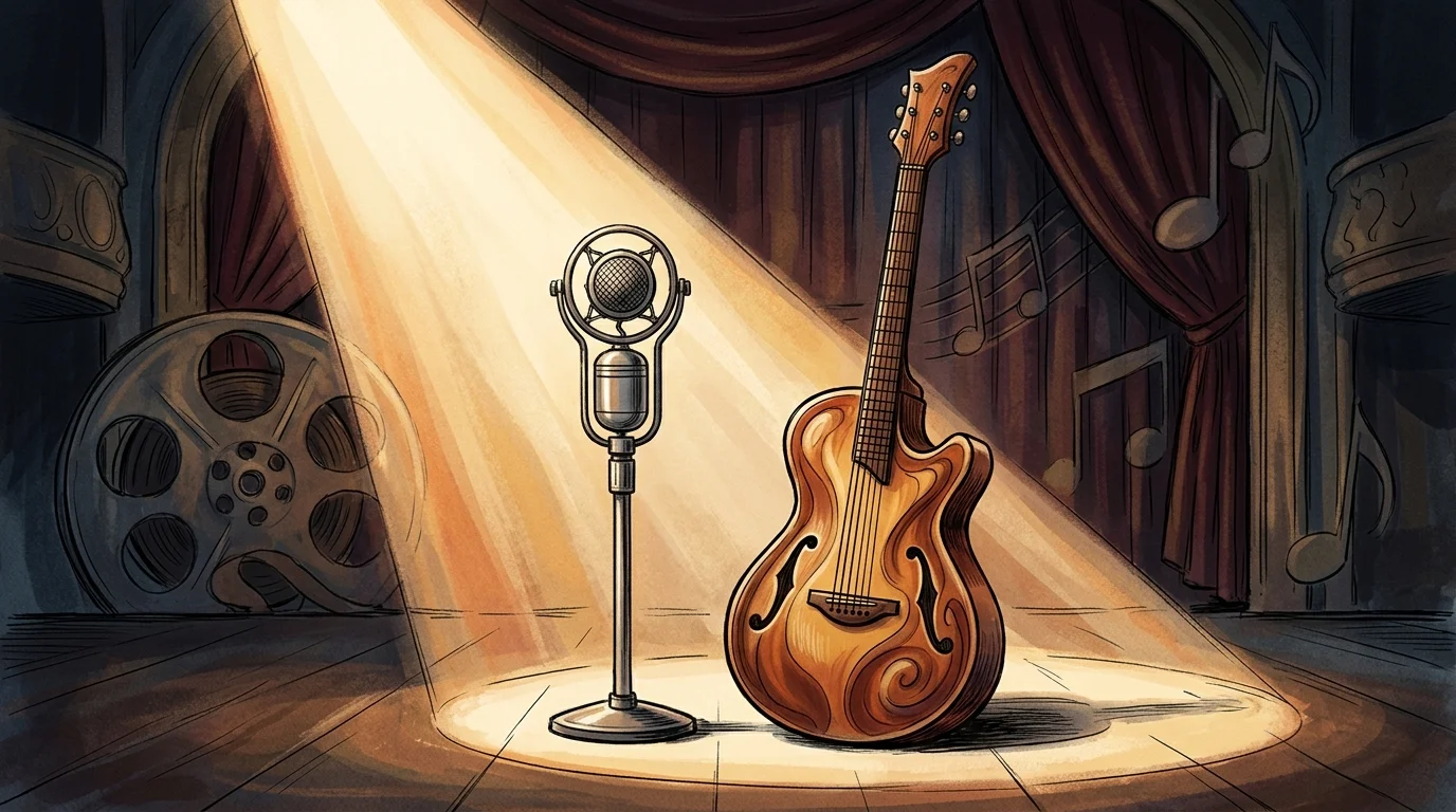 Conceptual illustration of artistic performance tools.