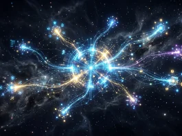 A conceptual digital hub connecting multiple glowing nodes in a cloud network.