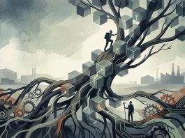 Conceptual editorial illustration