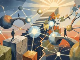 Conceptual editorial illustration