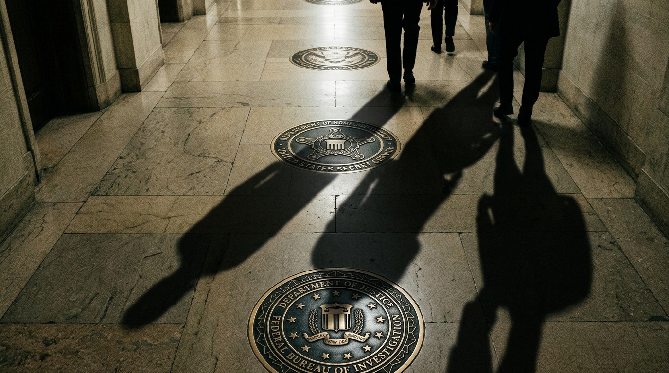 Line of Fire Review: NBC’s Law Enforcement Drama Blends Family Ties with Conspiracy 1 Conceptual representation of multiple federal agencies intersecting in a single hallway.