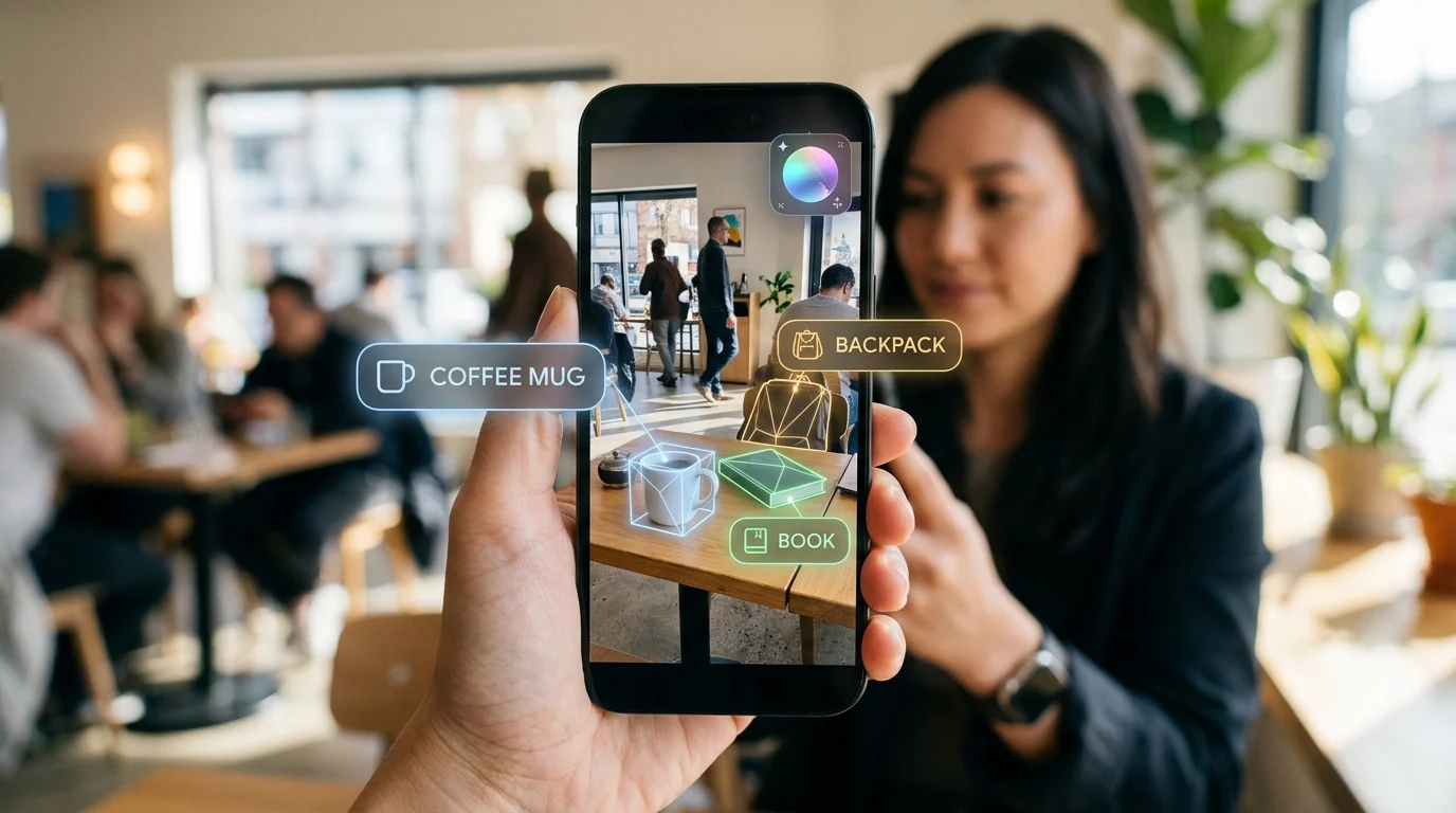 Visual representation of AI-powered Guided Vision for Android.