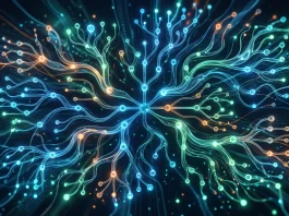 Conceptual visualization of digital branching logic and automation nodes.