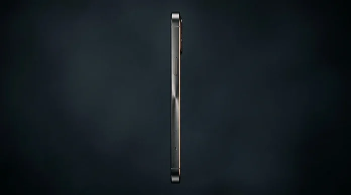 Ultra-thin smartphone metallic edge detail