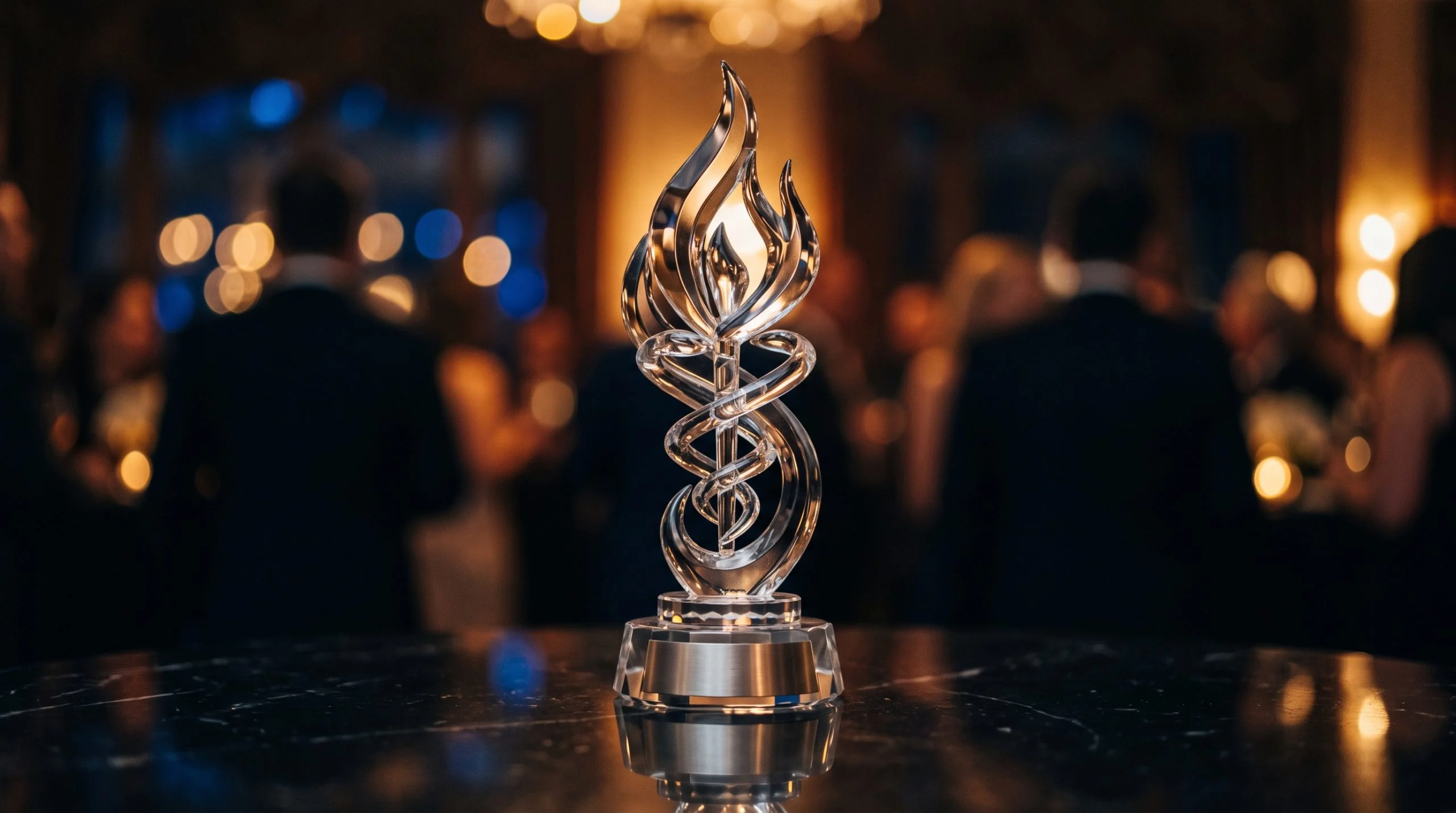 lasker-bloomberg-award-concept A conceptual award trophy representing medical and public service achievement.