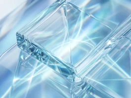 How to Change iOS 27 Liquid Glass Transparency Settings A conceptual abstract image of refractive glass surfaces with soft light gradients.
