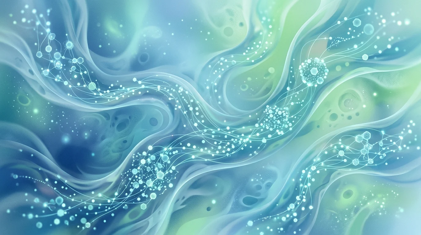 Abstract visualization of metabolic and blood flow data patterns.