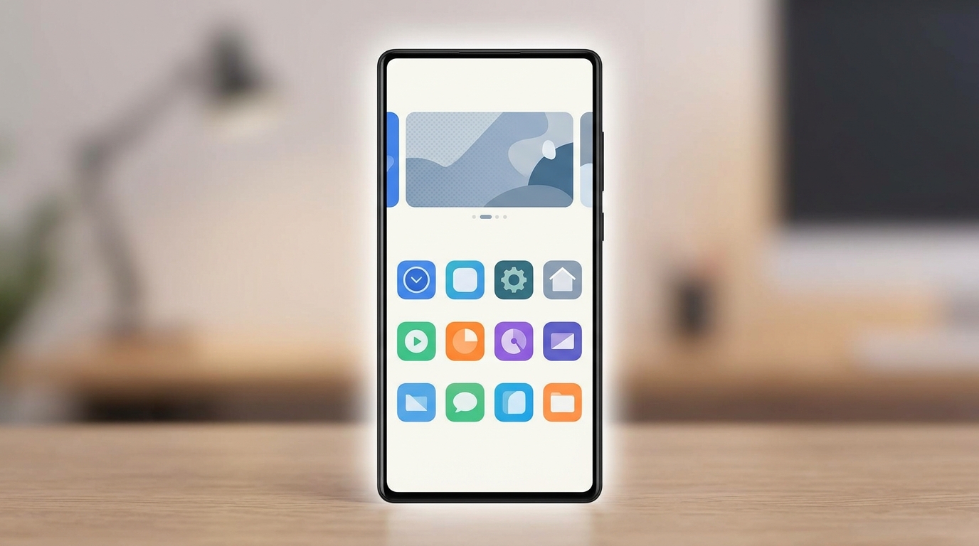 A conceptual UI of a television control app on a mobile phone.