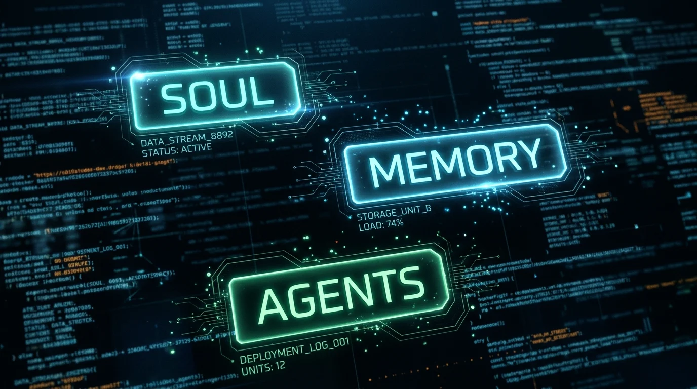 A visualization of digital file names and data structures.