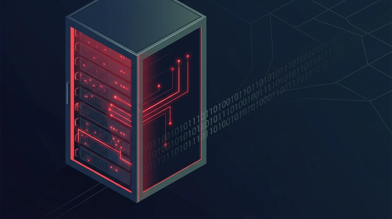Conceptual illustration of a security bypass on a server network