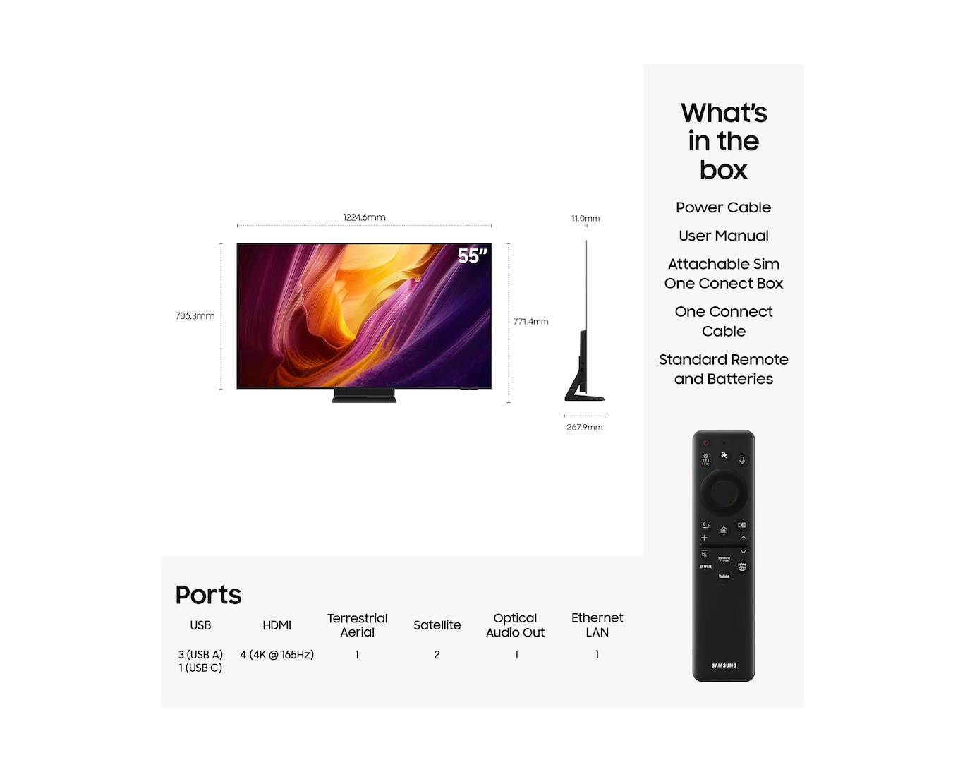 Samsung S95H OLED television official manufacturer product photograph