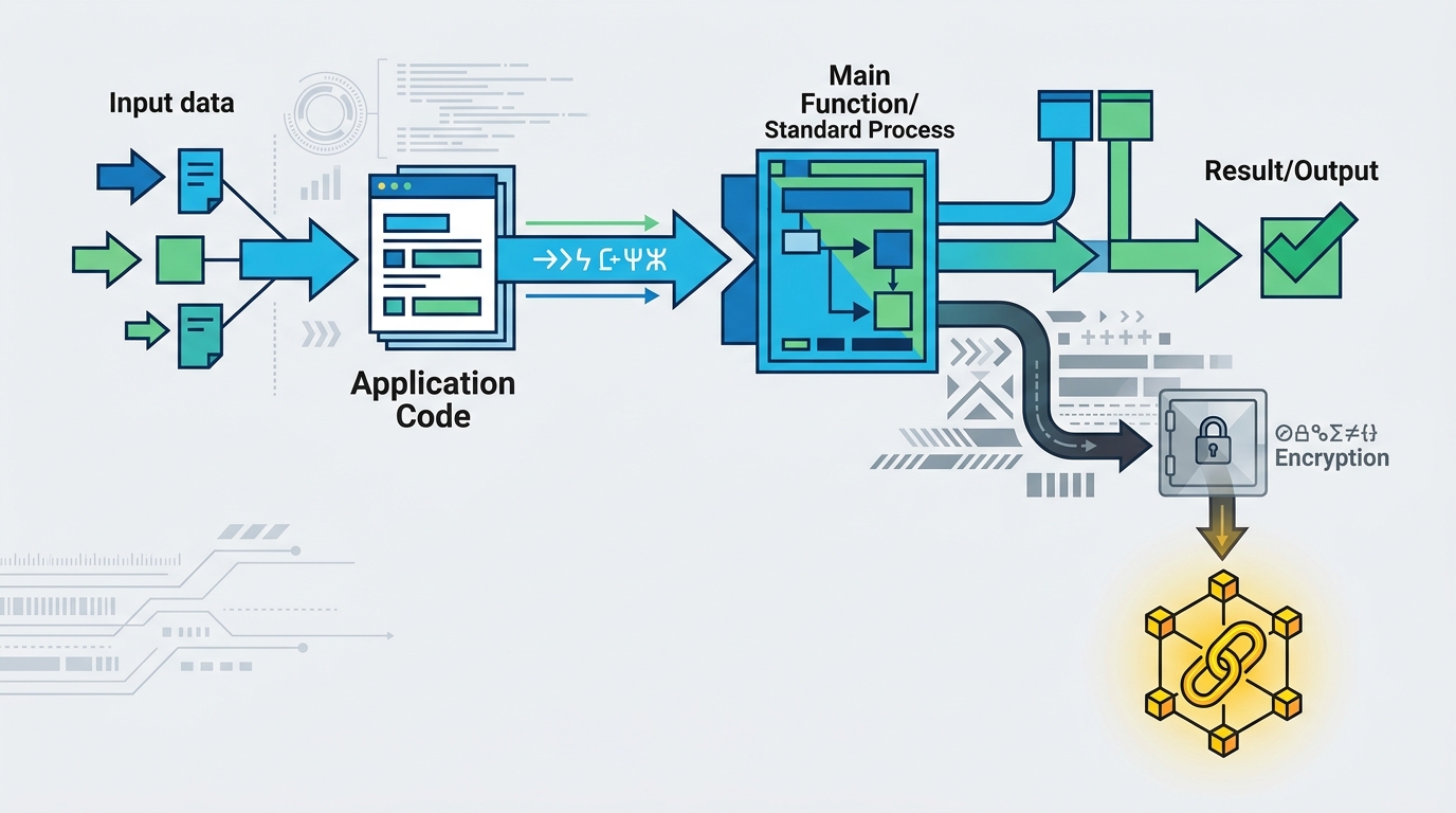 Diagram showing how function calls trigger hidden malicious logic