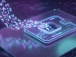 A 3D conceptual illustration of digital currency flowing into a virtual wallet.