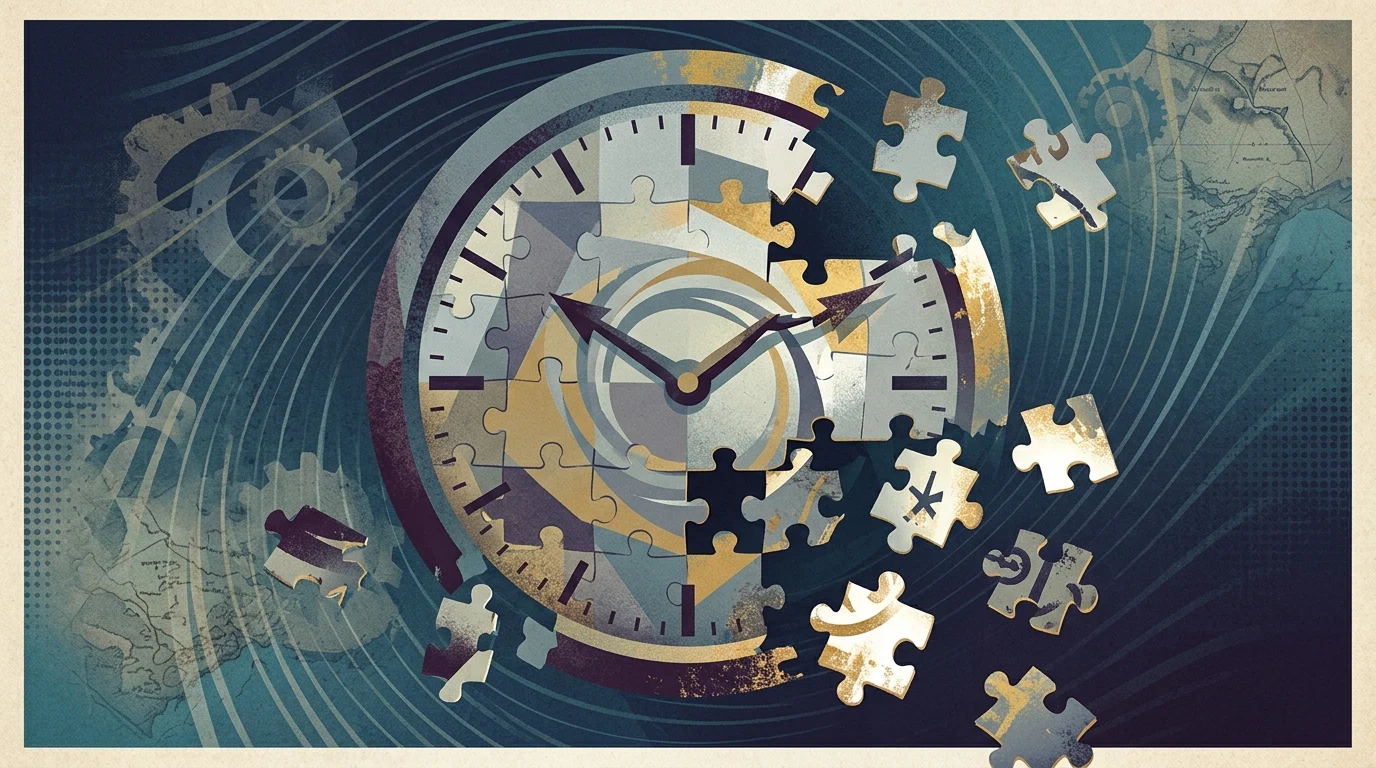 High Potential Season 3: Production Delay Offers Window for Ludo’s Comeback 1 An abstract clock with missing puzzle pieces representing a production delay.