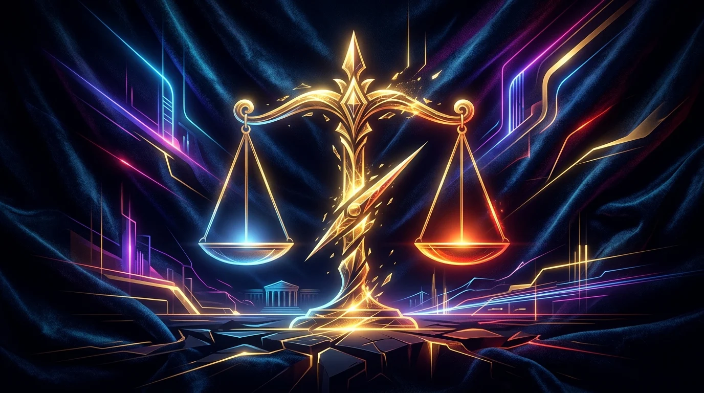 Ryan Murphy Sets All's Fair Season 2 Premiere Date for November 2026 1 A conceptual golden scale representing a legal drama series.