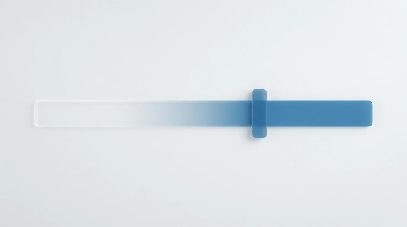 A conceptual graphic illustrating a transition from transparency to opacity.