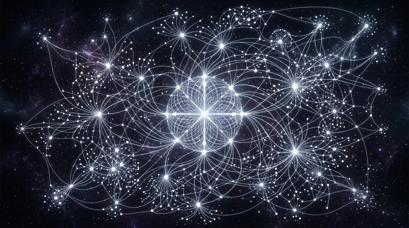 Abstract digital map of a futuristic organization