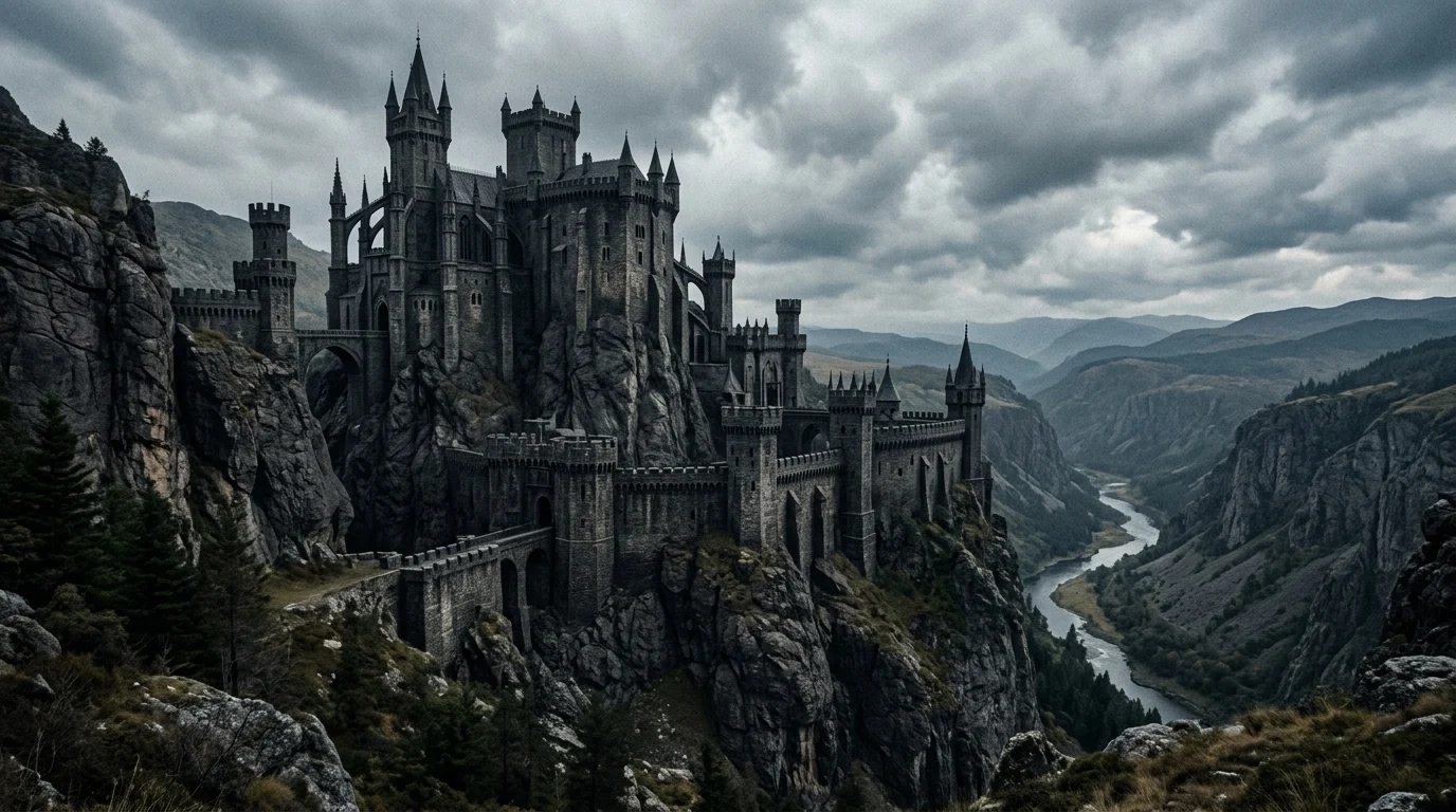 Prime Video's Fourth Wing Sets April 2027 Filming Start in Vancouver 1 Conceptual architectural design of a mountain fortress.