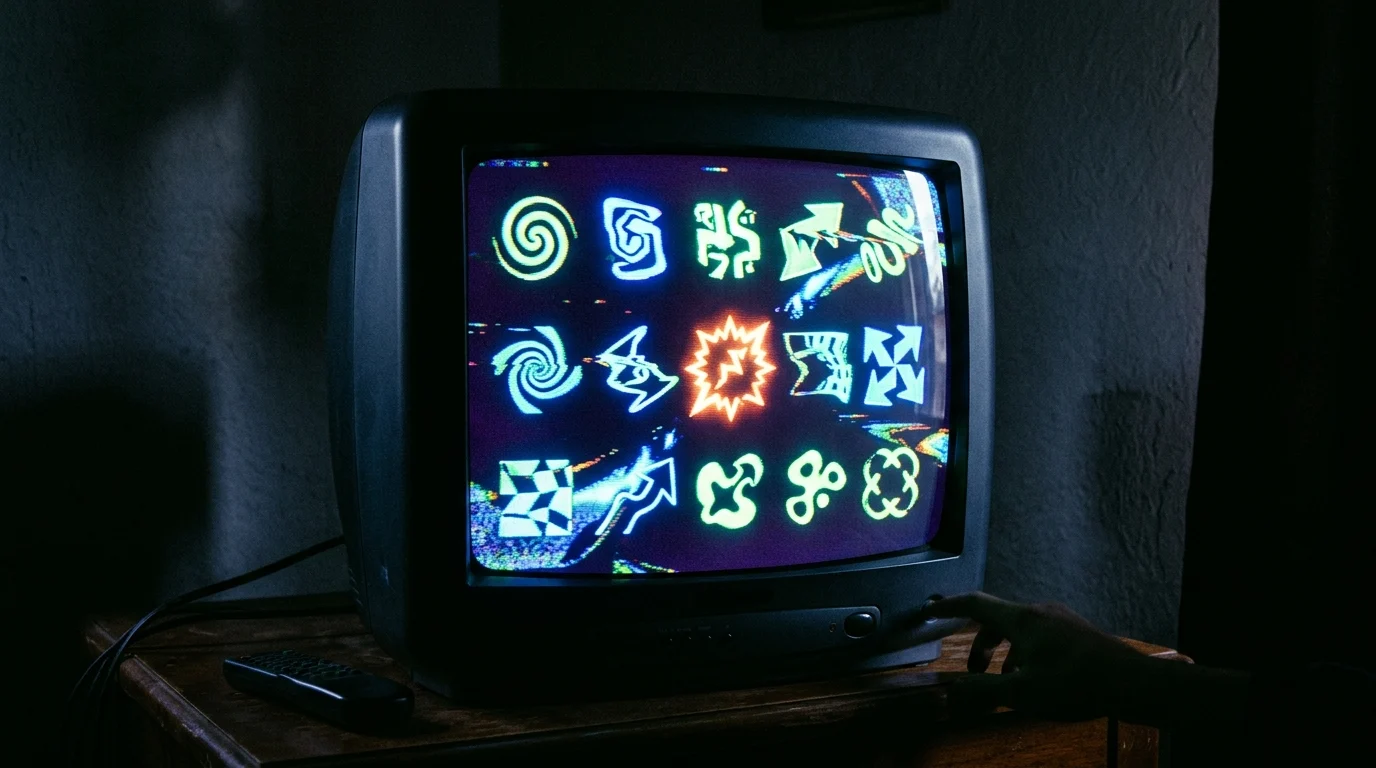 Buitopia DVD: A Steam Horror Game Designed for 2000s Hardware 1 A surrealist horror game menu displayed on an old CRT television screen.