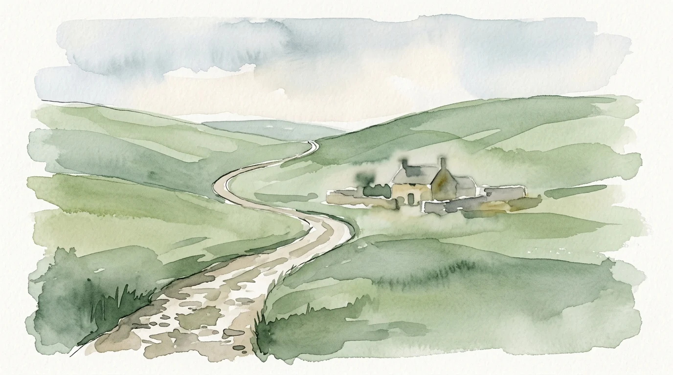 An artistic view of the Cotswolds countryside representing a private rural residence.