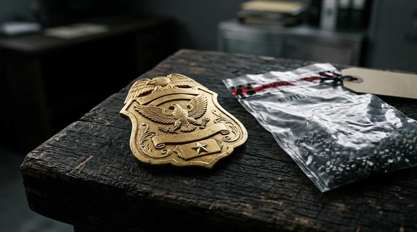A conceptual image of a federal law enforcement badge.