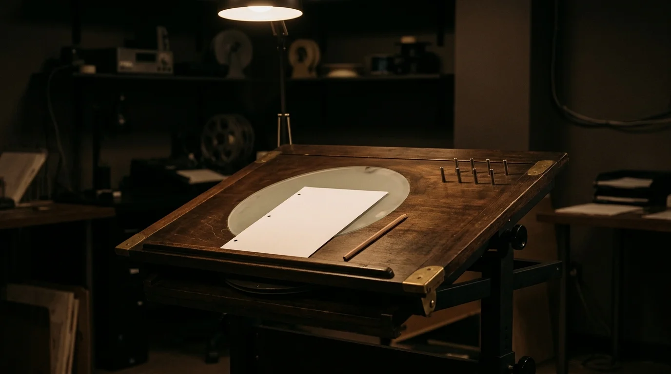A conceptual view of an empty animation workspace symbolizing a lack of production progress.