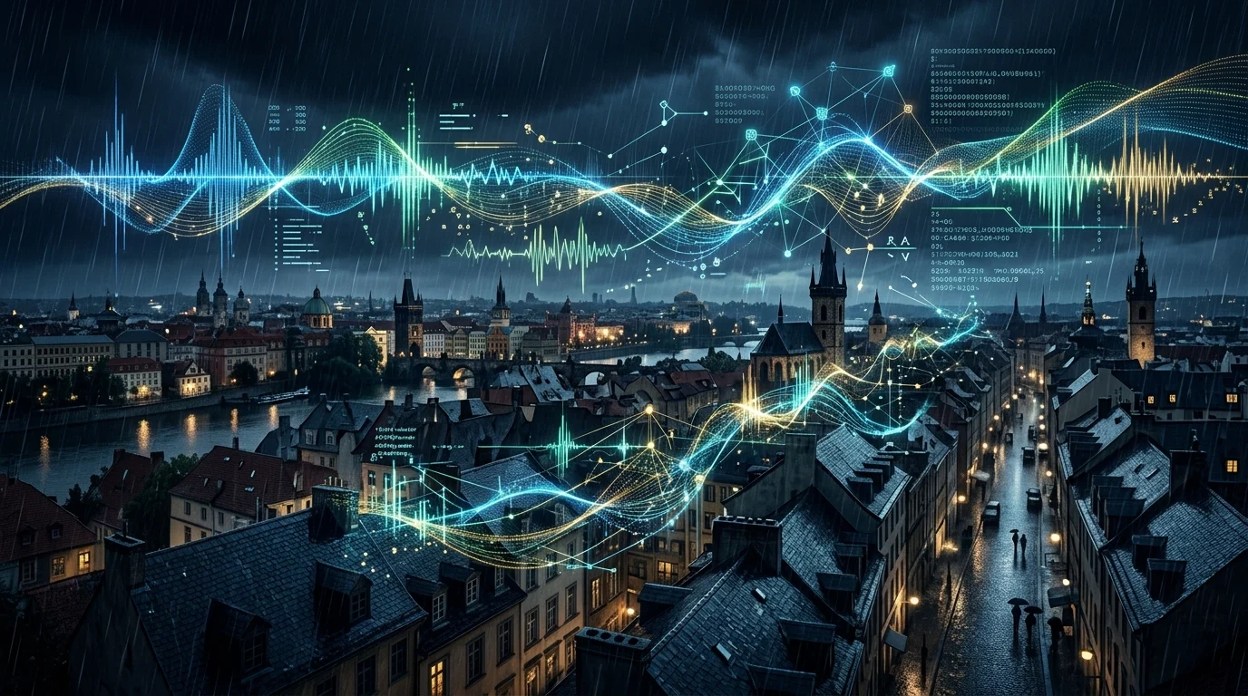 Abstract visualization of clandestine data streams and urban signals