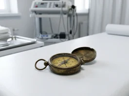 A conceptual image of a compass on a clinical table representing the current situation of .