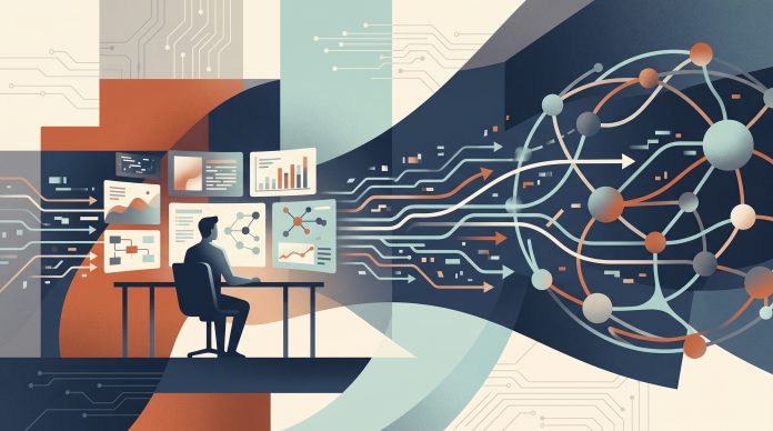 Conceptual editorial illustration