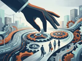 Conceptual editorial illustration