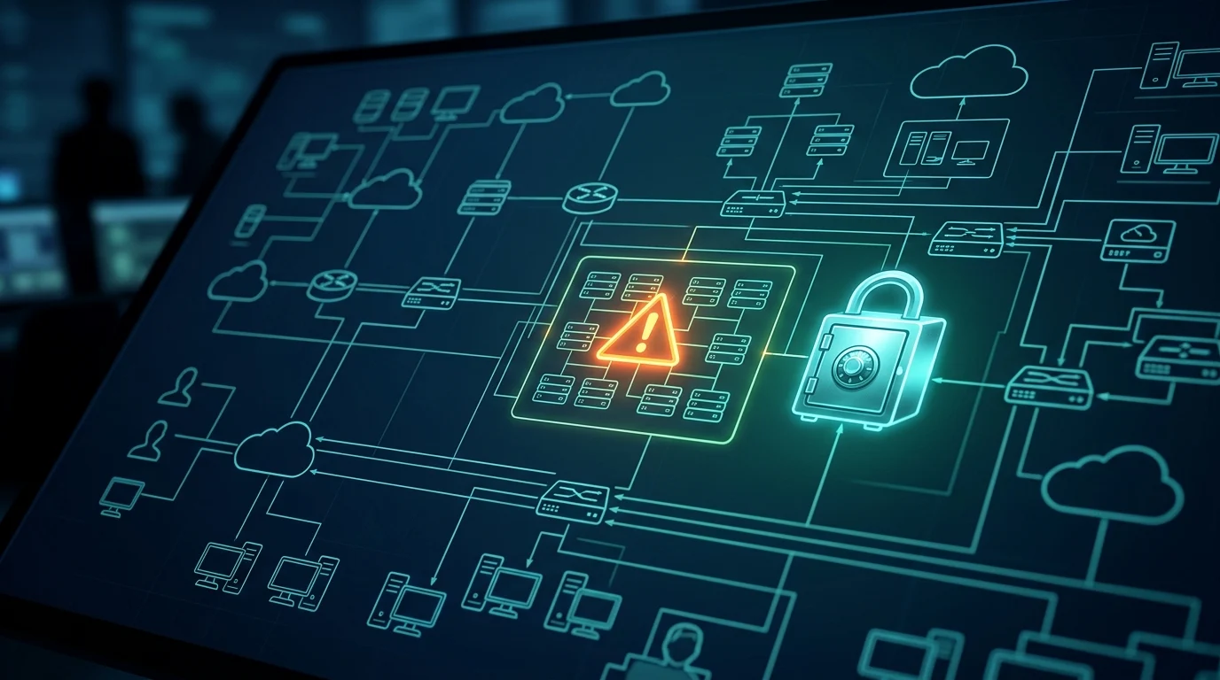 Illustration representing digital forensic data preservation and security patching.