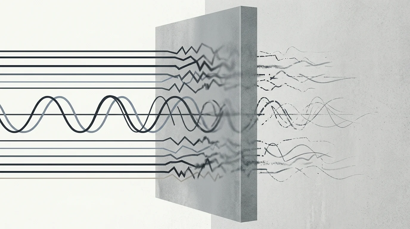 FCC to Vote on Rules Allowing State Prisons to Jam Cellphone Signals 1 Abstract illustration of radio frequency interference and signal distortion.