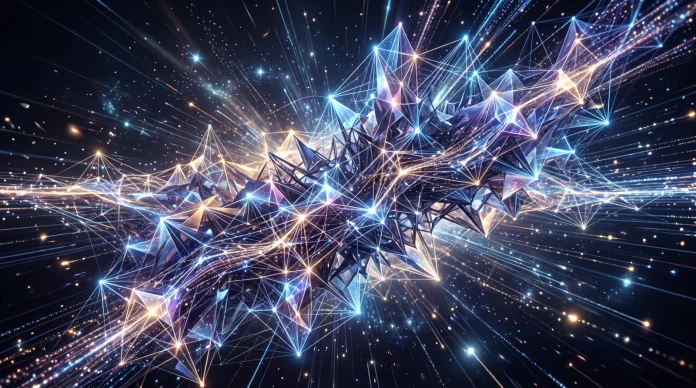 Conceptual abstract digital architecture representing high-capacity AI processing.