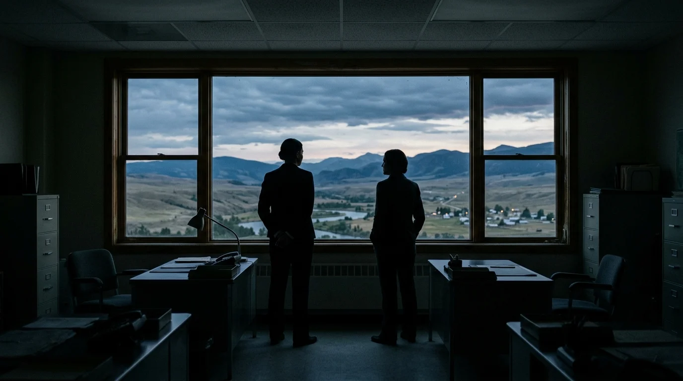 Conceptual silhouettes representing the tension between Gifford and .