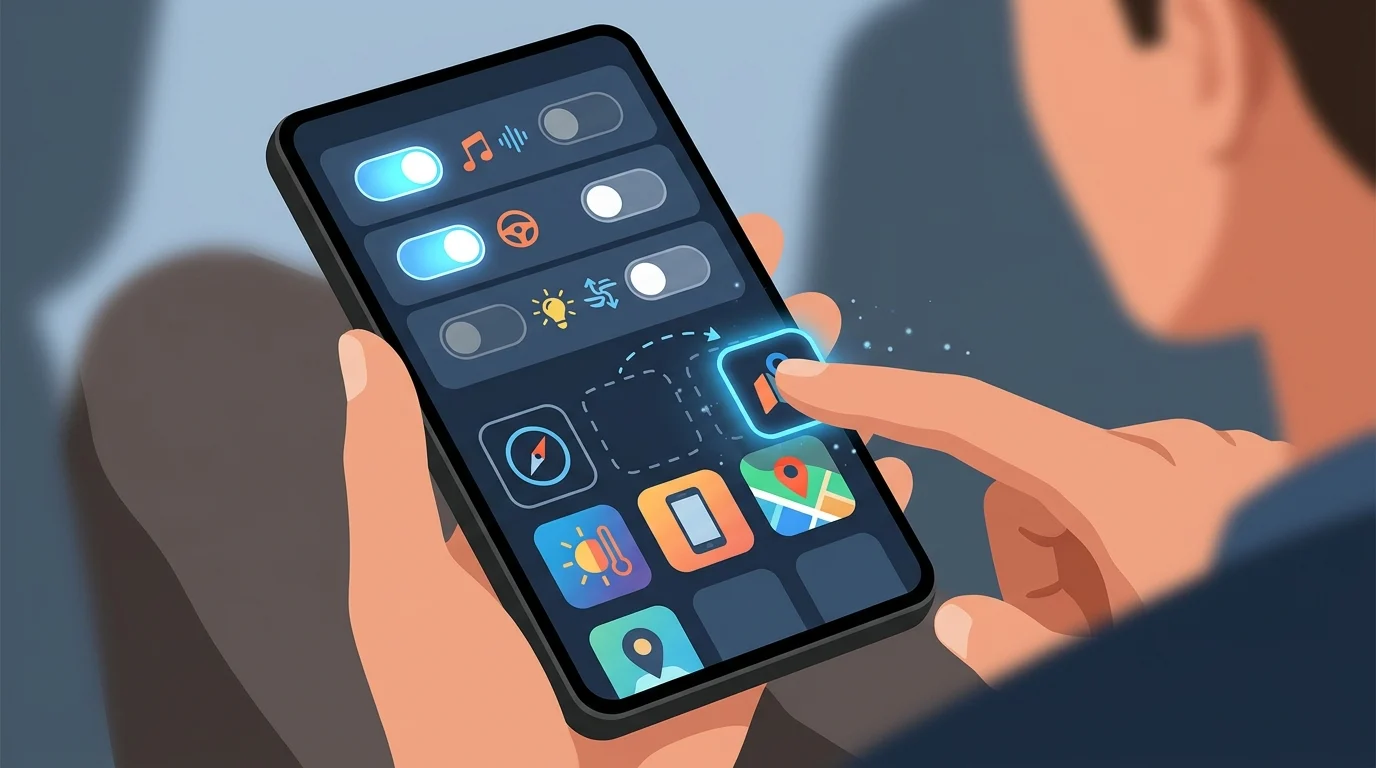 How to Add and Customize Apple CarPlay Widgets in iOS 27 1 A smartphone settings screen used to configure vehicle dashboard widgets.