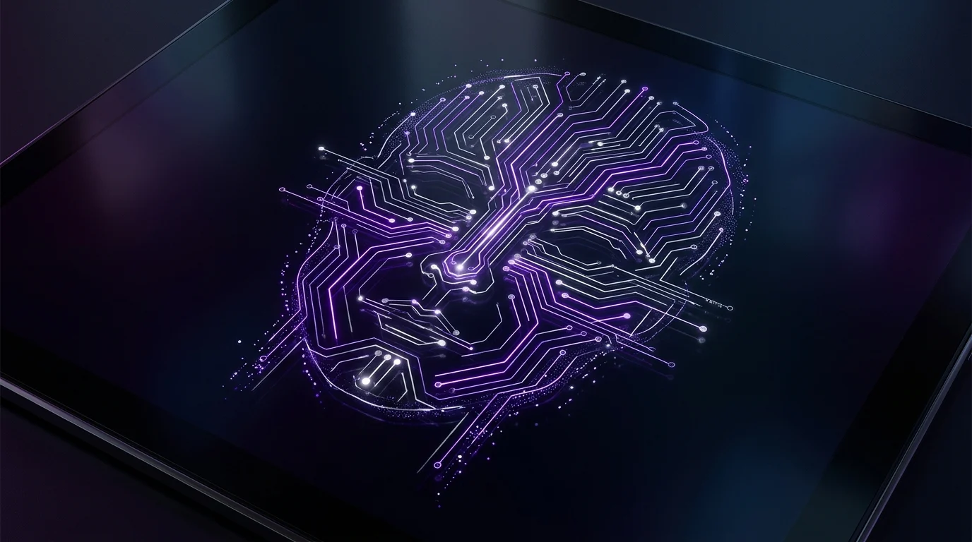 Conceptual digital representation of an artificial intelligence interface.