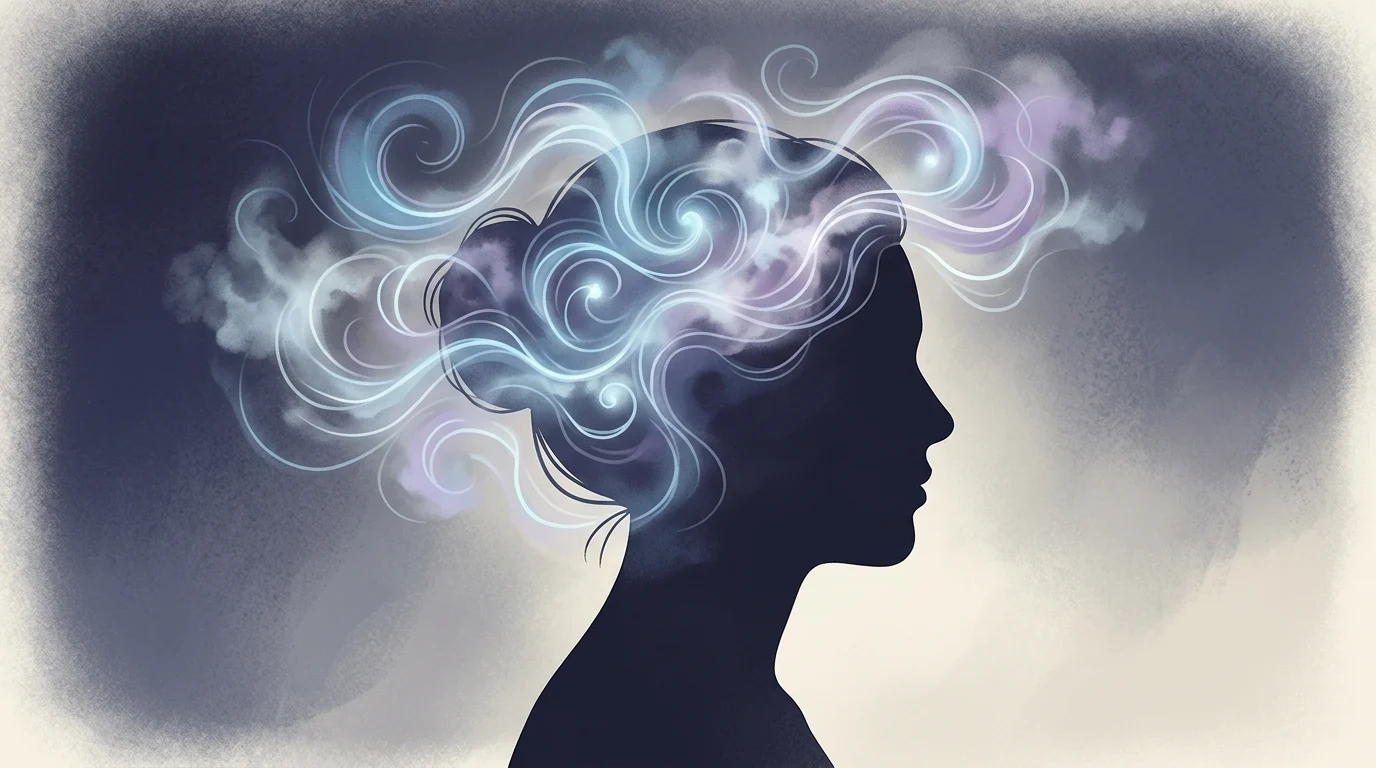 A conceptual illustration of cognitive reflection and light patterns.