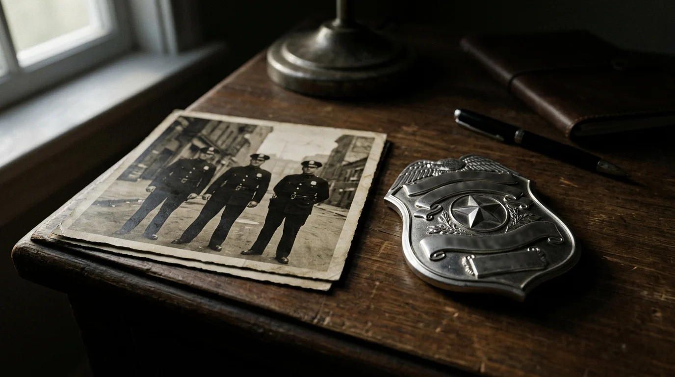 Present-Day NCIS Timeline Confirms Tony DiNozzo as Director and Lala’s Tragic End 1 A vintage photograph and a law enforcement badge on a desk.