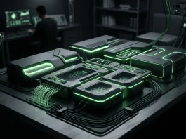 Microsoft Projections Put Next-Gen Xbox Price at $1,200 to $1,800 A conceptual representation of next-generation gaming hardware with green glowing light.